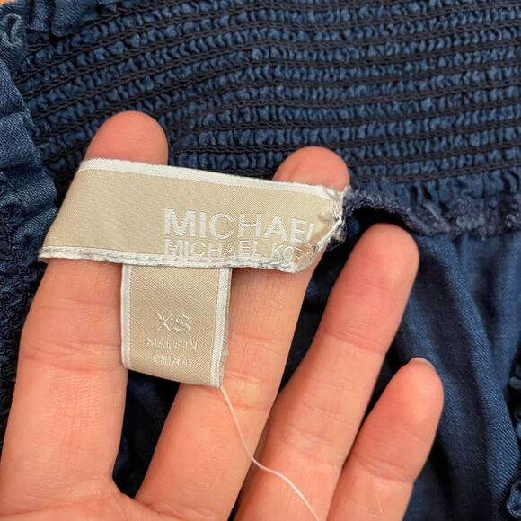 NEW MICHAEL Michael Kors Off-the-Shoulder Dress in Indigo - Picture 7 of 14